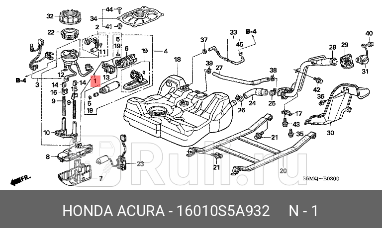 Фильтр топливный HONDA 16010S5A932 0₽