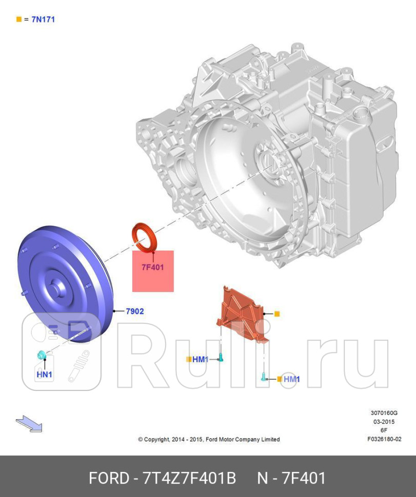 САЛЬНИК EXPLORER 11- 7T4Z7F401B FORD 7T4Z7F401B 0₽