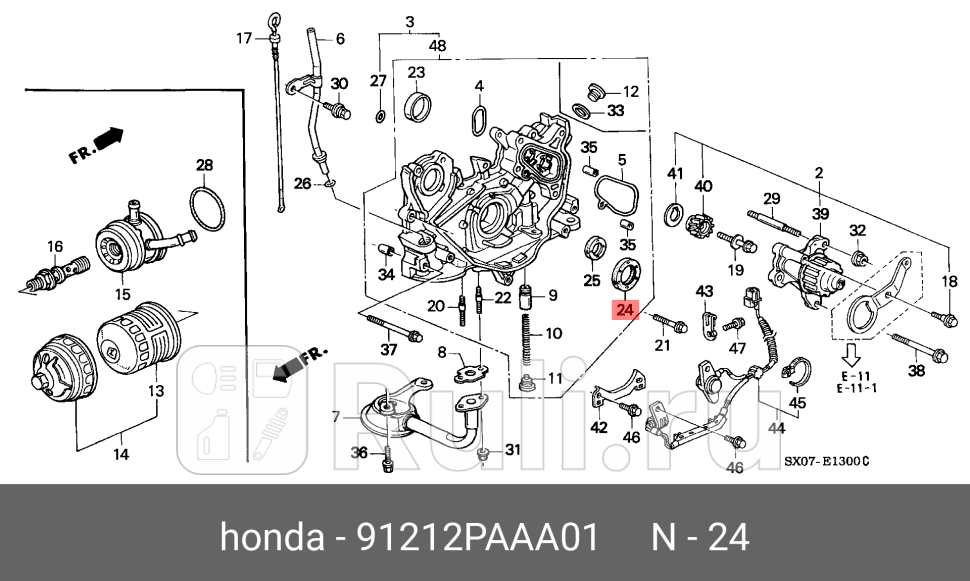 Автозапчастьсальник 40x52x7 nok 107140402511160037876 япония HONDA 91212PAAA01 0₽