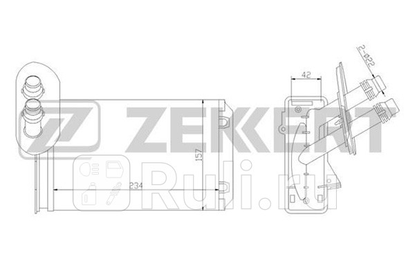 Радиатор печки ZEKKERT MK5035 Audi A3 96- TT 98- Seat Leon 99- Skoda Octavia 1U_ 96- VW Golf IV Zekkert MK-5035 1760₽