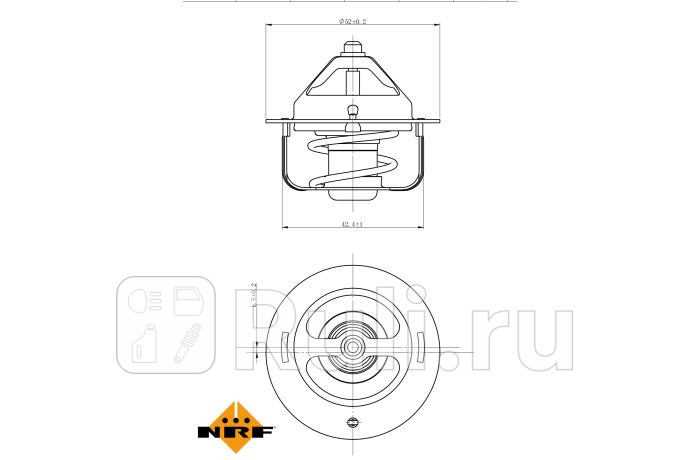 Термостат opel corsa 12 2006-2014 NRF 725144 2550₽