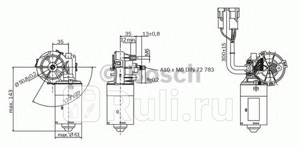Мотор стеклоочистителя BOSCH F006B20047 2970₽