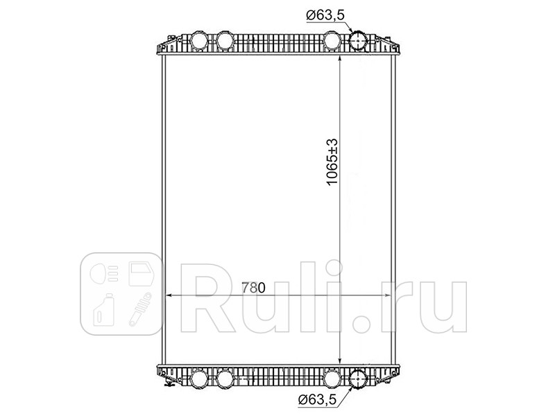Радиатор охлаждения для Freightliner Century 1995-2010 SAT FR0001 41520₽