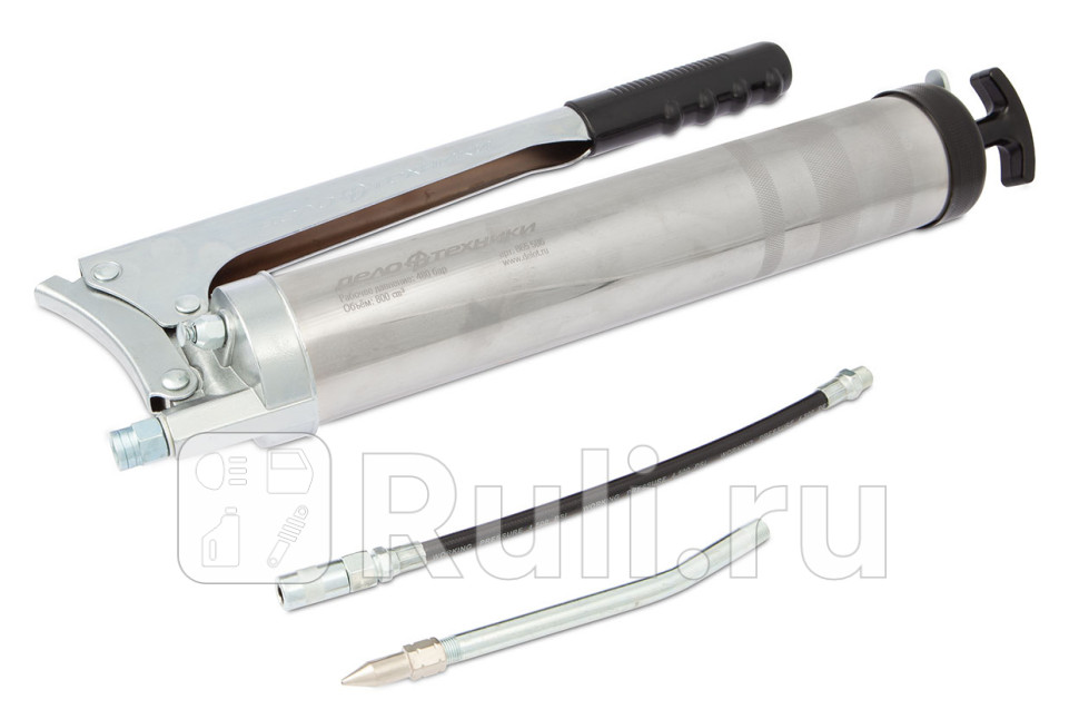 Шприц для смазки плунжерный нержавеющий корпус 800 см3 Дело Техники 865586 2480₽