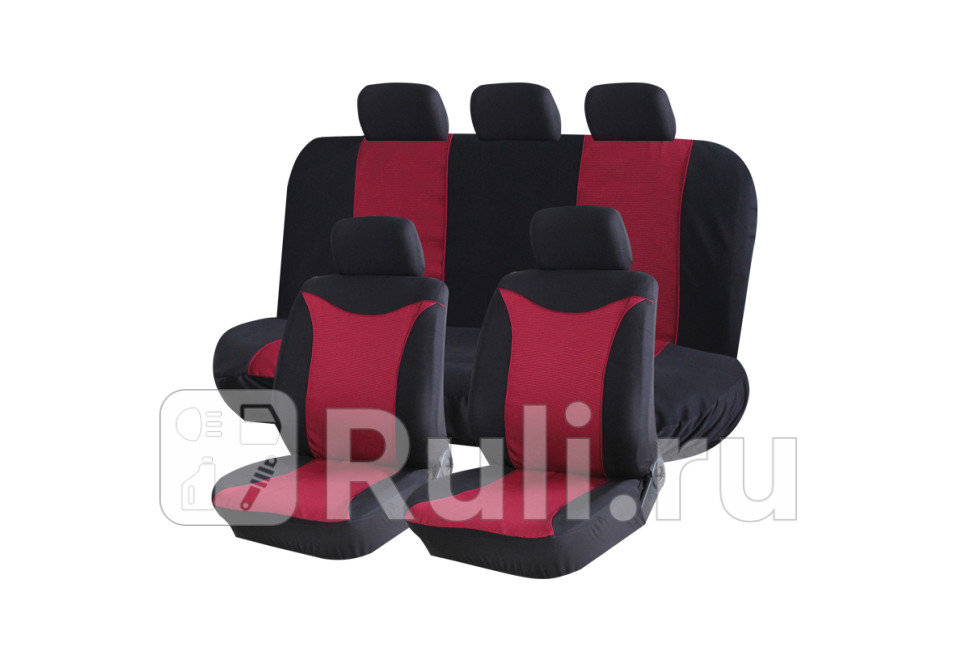 Чехлы универсальные PRESTIGE полиэстержаккард SRS Airbag 9 предметов поролон 2мм 2 молнии KRAFT KT 835617 3460₽