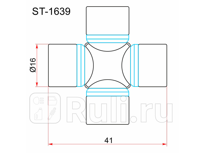 Крестовина рулевая TOYO TOYO ST1639 890₽