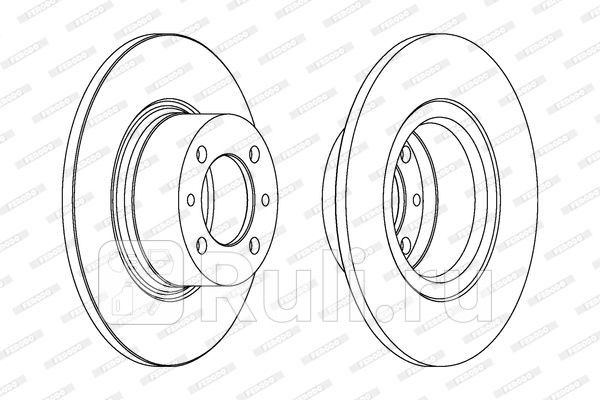 Тормдиск пер252x105 4 отв FERODO DDF035 0₽