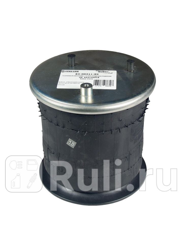 Пневмоподушка со стаклевая 1штМ7x1 2шпМ10x15 порш пласт M12х175Iveco STELLOX 84-00411-SX 9810₽