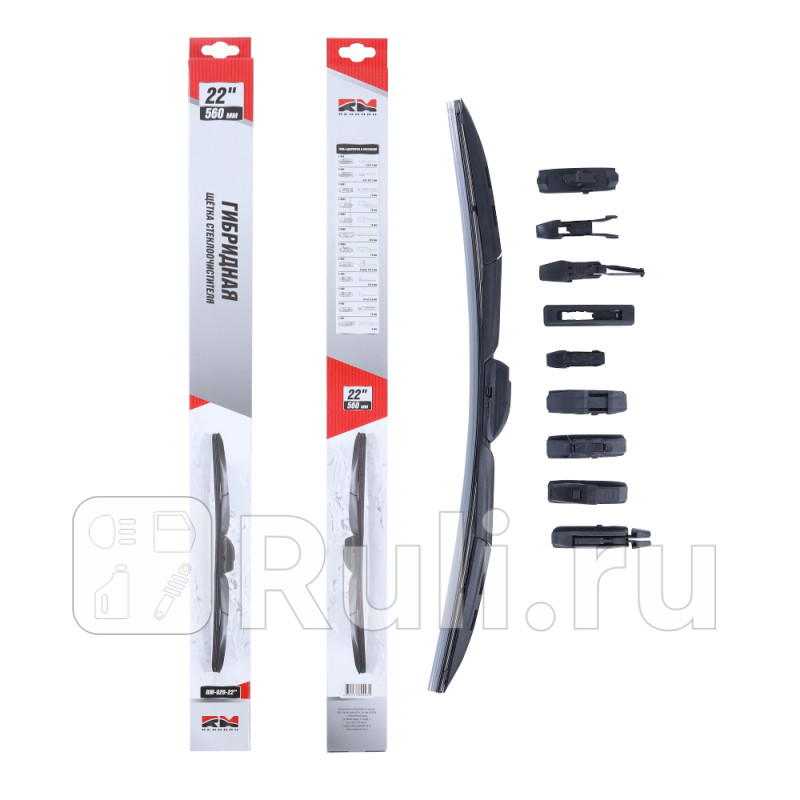 Щетка стеклоочистителя 560 мм гибридная Hybrid Line 10 адапт RedMark RM92022 580₽