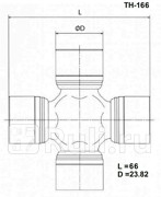Крестовина карданного вала TOYO TOYO TH166 1410₽