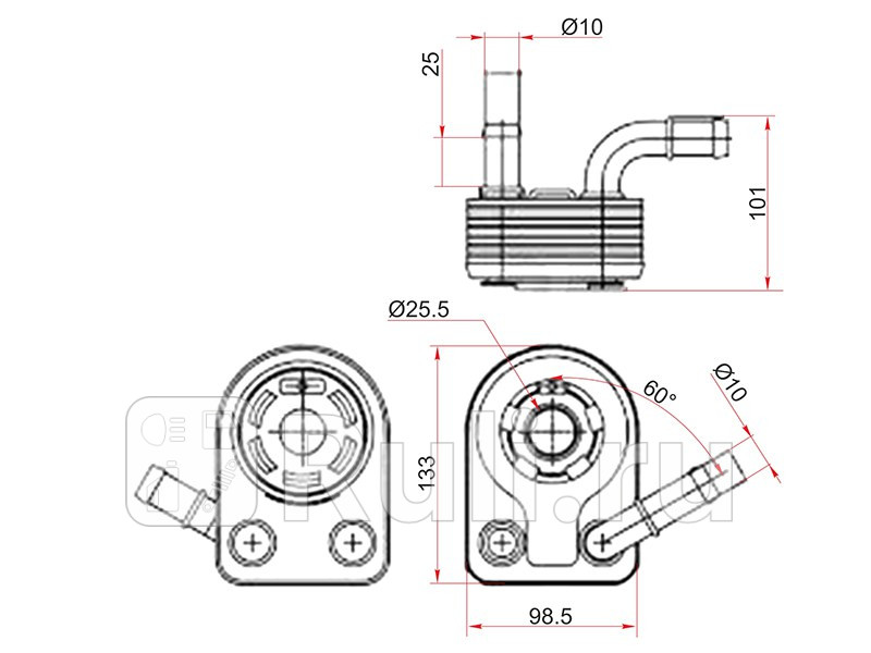 Радиатор масляный для Ford C MAX 2010-2015 SAT ST-1852773 2470₽