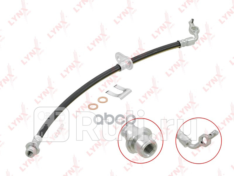 шланг тормозной передний R Toyota Land Cruiser 100 98-08 Lexus Lx470 98-08 LYNXAUTO BL-3732 1540₽