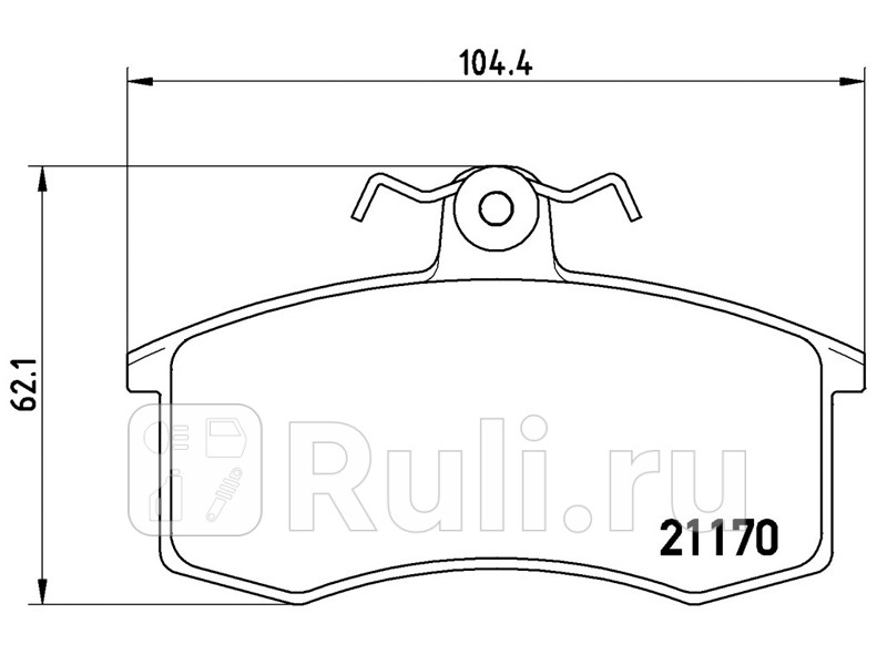 Колодки тормозные дисковые передние для Lada Granta 2011-2018 BREMBO P 41 003 2380₽