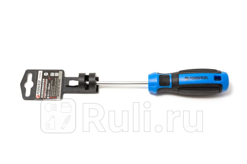 Отвертка шлицевая магнитная sl5х38мм на пластиковом держателе Forsage F-7130385 220₽