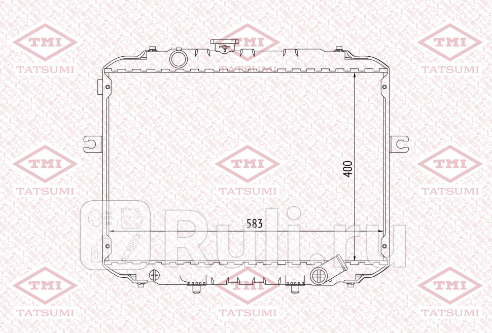 Радиатор охлаждения HYUNDAI H-100 Porter 96- TATSUMI TGA1087 9780₽
