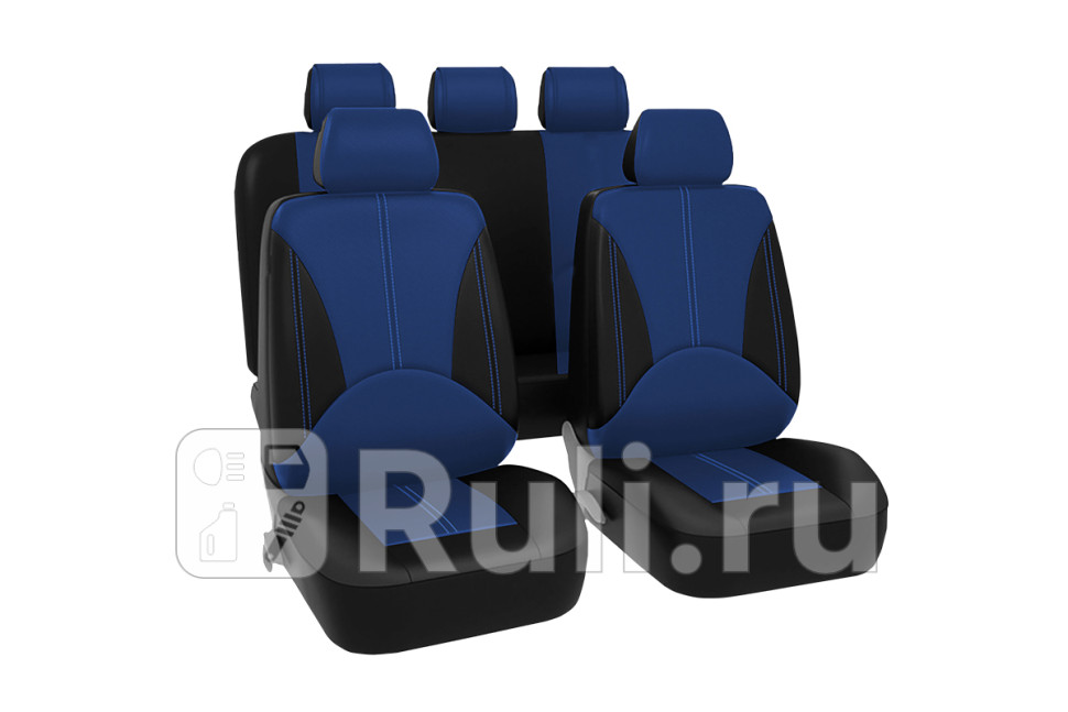 Чехлы универсальные ELITE экокожа SRS Airbag 11 предметов поролон 3мм 4 молнии KRAFT KT 835636 5270₽