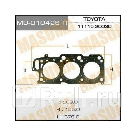 Прокладка ГБЦ Toyota Harrier 98- Lexus RX 00-08 1MZ-FE правая толщина 130 MASUMA MASUMA MD-01042SRH 2300₽