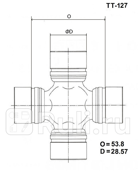 Крестовина карданного вала TOYO TOYO TT127 1260₽