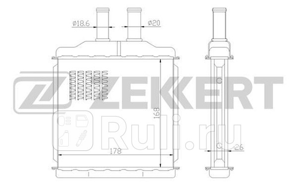 Радиатор печки ZEKKERT MK5045 Chevrolet Lacetti J200 05- Daewoo Nubira KLAN 03- Zekkert MK-5045 2990₽