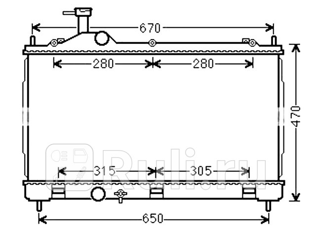 Радиатор охлаждения для Mitsubishi Outlander 3 (2012-2015) KOYORAD PL032873