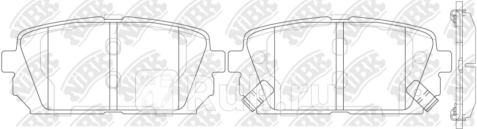 Колодки тормозные дисковые задние для Kia Carens 2006-2012 NIBK PN0426 2420₽