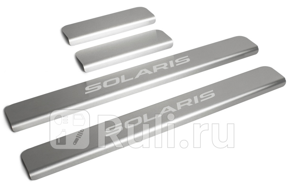 Накладки порогов (4 шт.) для Hyundai Solaris 2 (2017-2020) RIVAL NP.2312.3