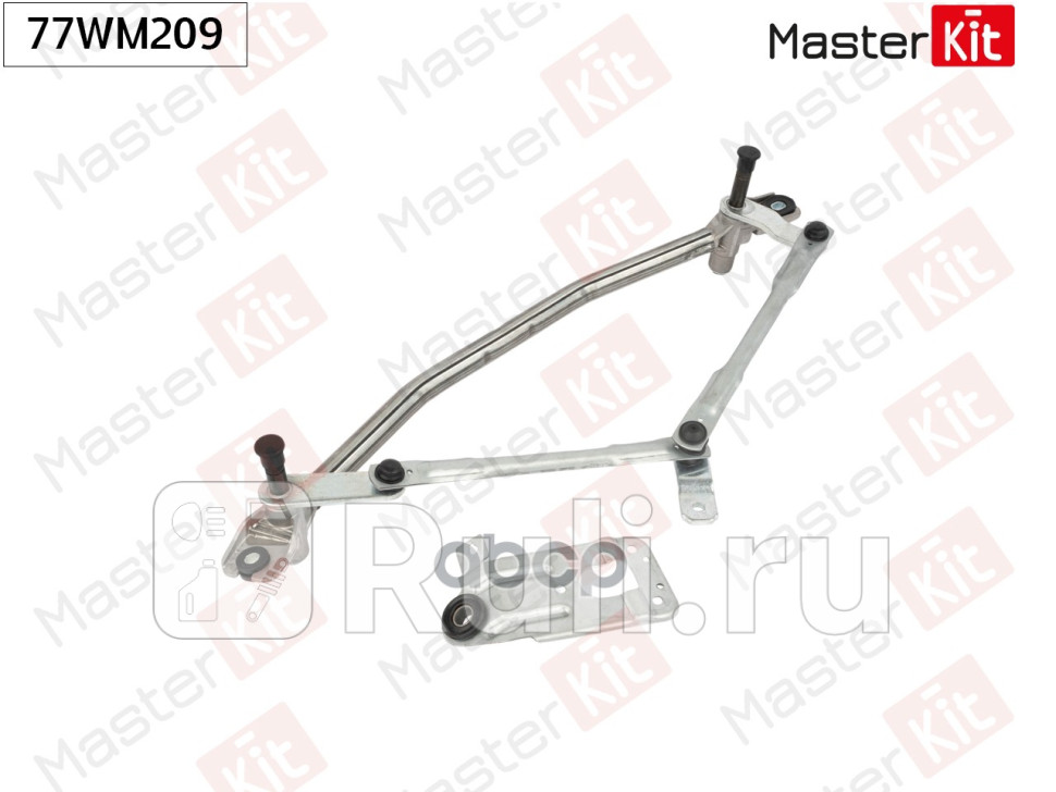 Мотор стеклоочистителя с трапецией передний HYUNDAI IX35 LM EL ELH 2009 - MASTERKIT 77WM209 MASTERKIT 77WM209 2660₽