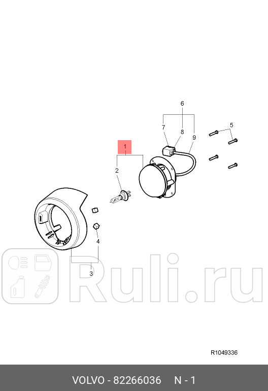 Линза фары FMXB12 VOLVO 82266036 11720₽