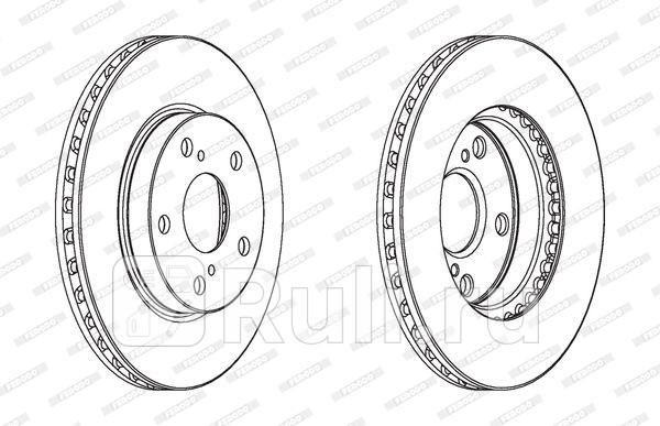 Тормдиск переднвентил275x22 5 отв FERODO DDF1789C 0₽