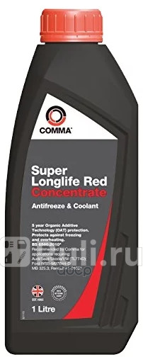 COMMA SUPER LL RED - ANTIFREEZE 1L_антифриз красный конц TL774D WSS-M97B44-D MB 3253 COMMA SLA1L 820₽