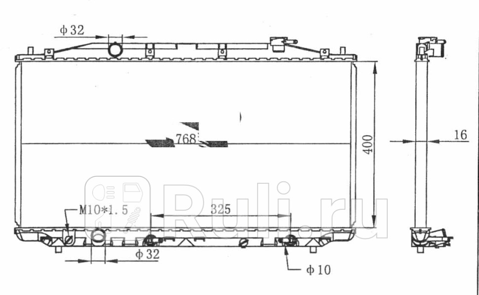 Радиатор охлаждения для Honda Accord 8 2008- Forward HDACR08-911 8030₽