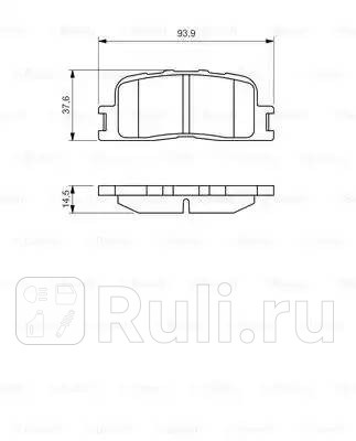 Колодки тормозные дисковые задние для Toyota Highlander 2001-2003 BOSCH 0 986 494 359 1610₽
