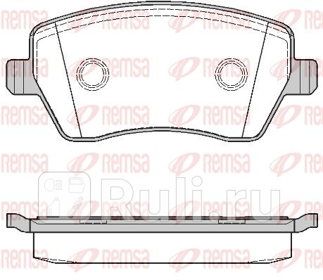 Колодки тормозные дисковые передние для Nissan Micra K12 2002-2010 REMSA 098700 2040₽