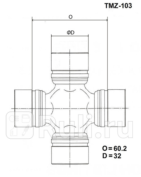 Крестовина карданного вала TOYO TOYO TMZ103 1520₽