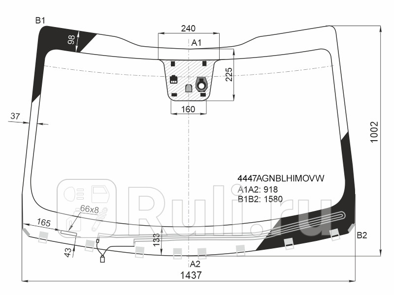 Стекло лобовое Обогрев щеток Датчик дождя Место под датчик запотевания Kia Sportage 15-22 FUYAO 4447AGNBLHIMOVW 10640₽