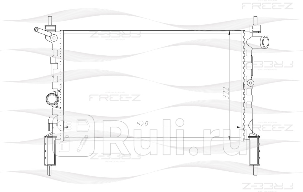Радиатор охлаждения OPEL Astra 91- FREE-Z KK0172 3980₽