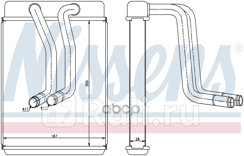 Радиатор отопителя NISSENS 77634 6120₽