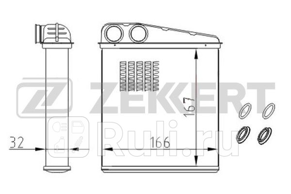 Радиатор печки ZEKKERT MK5121 Nissan Micra III K12 03- Renault Clio III 05- Modus 04- Twingo II Zekkert MK-5121 2650₽