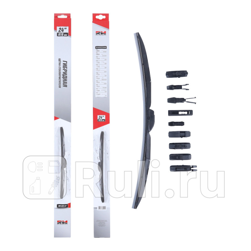 Щетка стеклоочистителя 610 мм гибридная Hybrid Line 10 адапт RedMark RM92024 590₽