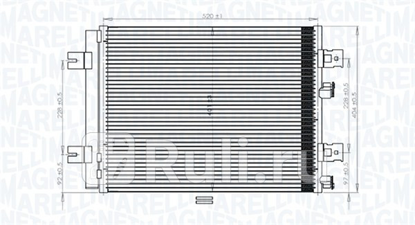 Радиатор кондиционера 510x400 MAGNETI MARELLI 350203765000 9880₽