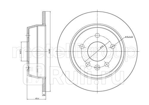диск тормозной задний MB Vito all 96-03 Metelli 23-0417 1940₽