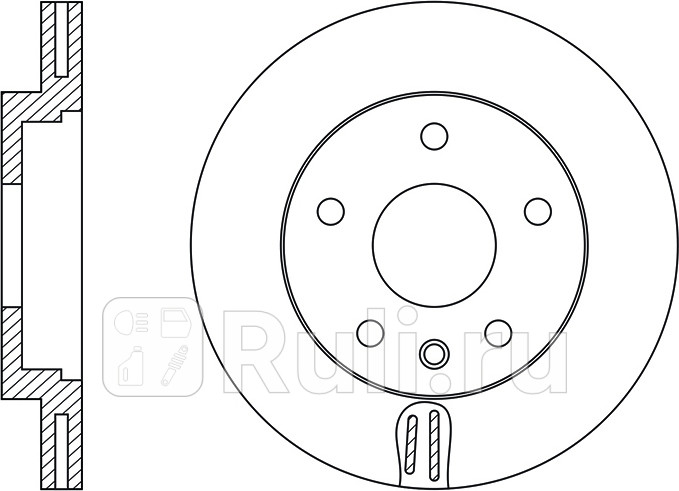 Диск тормозной передний для Renault Duster 2010-2015 NIBK RN43008 5880₽