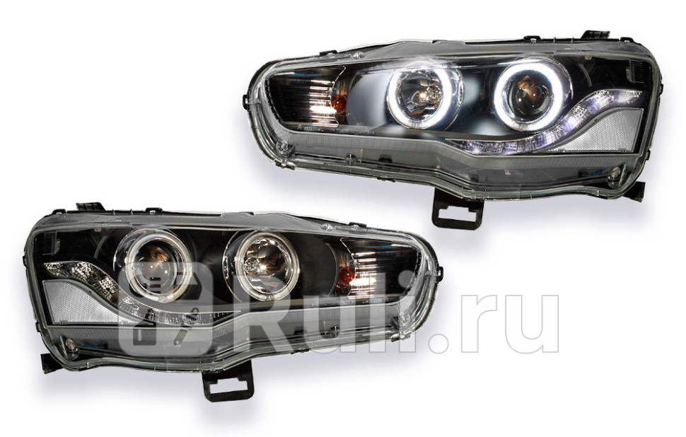 Тюнинг-фары комплект для Mitsubishi Lancer 10 2007-2015 EAGLE EYES MB358-B9WCW-BH 40560₽