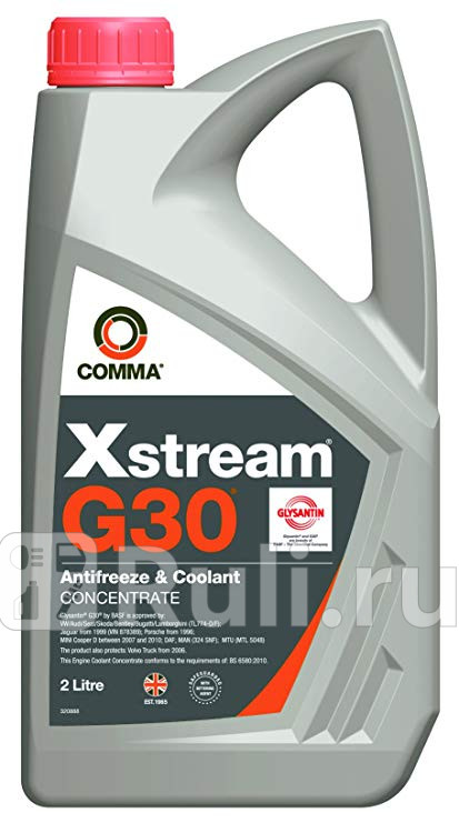 COMMA XSTREAM G30 AF CONC G12 2L_антифризкраснконцентратVWAudiMAN 324MB 3255BS-6580-2010 COMMA XSR2L 0₽