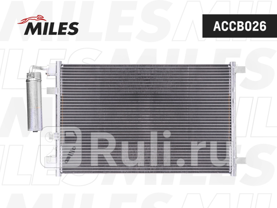 Радиатор кондиционера паяный NISSAN QASHQAI 20 07- ACCB026 MILES ACCB026 6740₽
