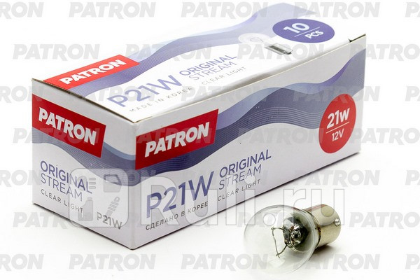 Лампа накаливания P21W 12V 21W BA15s PATRON PLS25-21 20₽