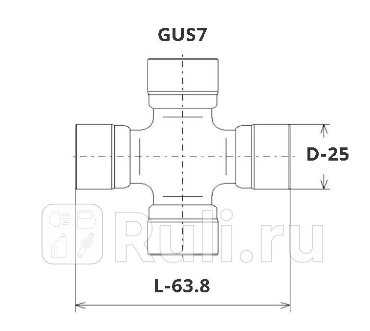 Крестовина карданного вала GMB GMB GUS7 760₽
