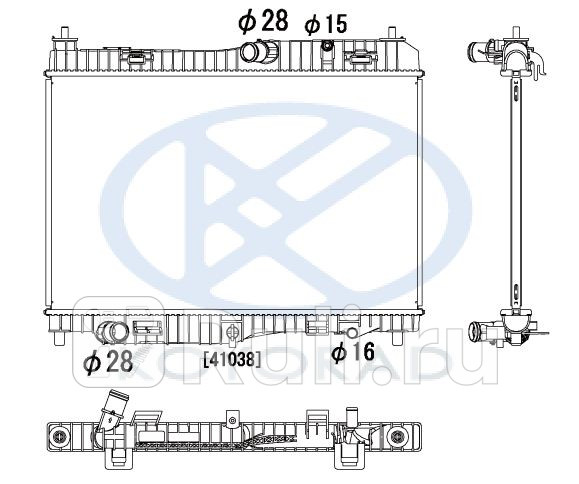 Радиатор охлаждения для Ford Fiesta 6 2008- Forward FDFIS08-910 10760₽