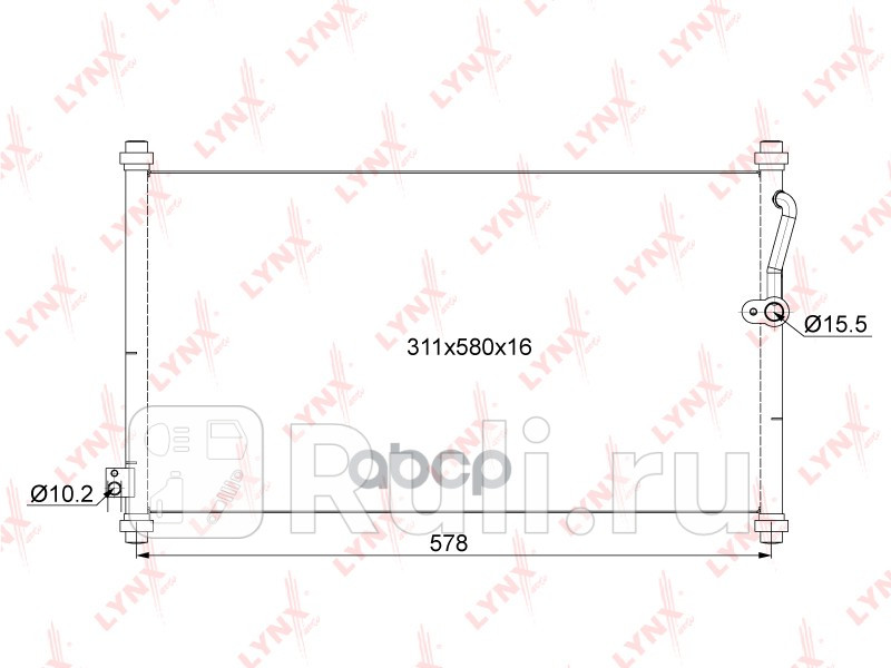 Радиатор кондиционера LYNXAUTO RC0684 4320₽