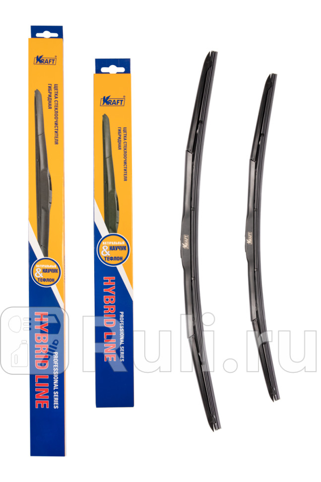 Щетки стеклоочистителя гибридные 550475мм компл KRAFT KT 830872 1160₽
